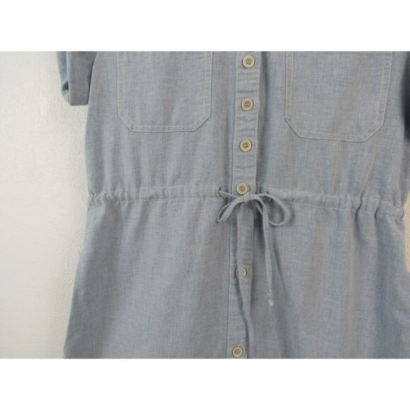 Revolve John + Jenn Dress Size Small Light Blue Linen Cotton Chambray Preppy - Picture 5 of 6